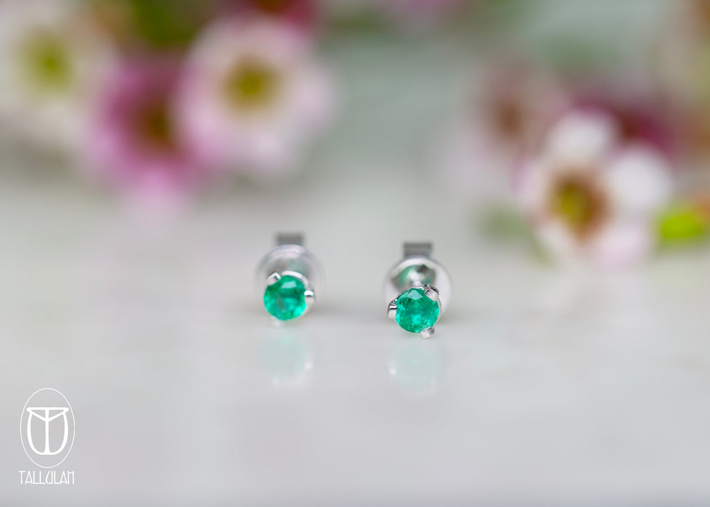 AMARA emerald studs